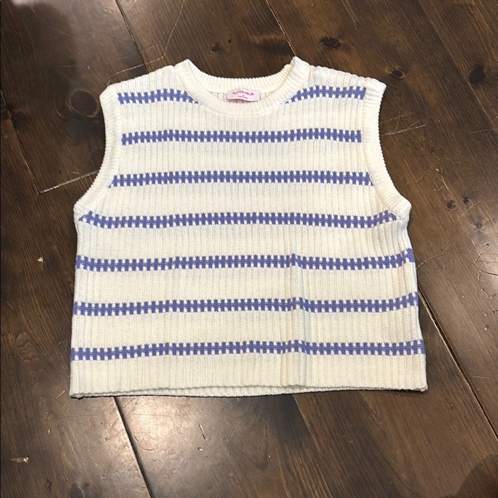 Striped Sleeveless Knit Top